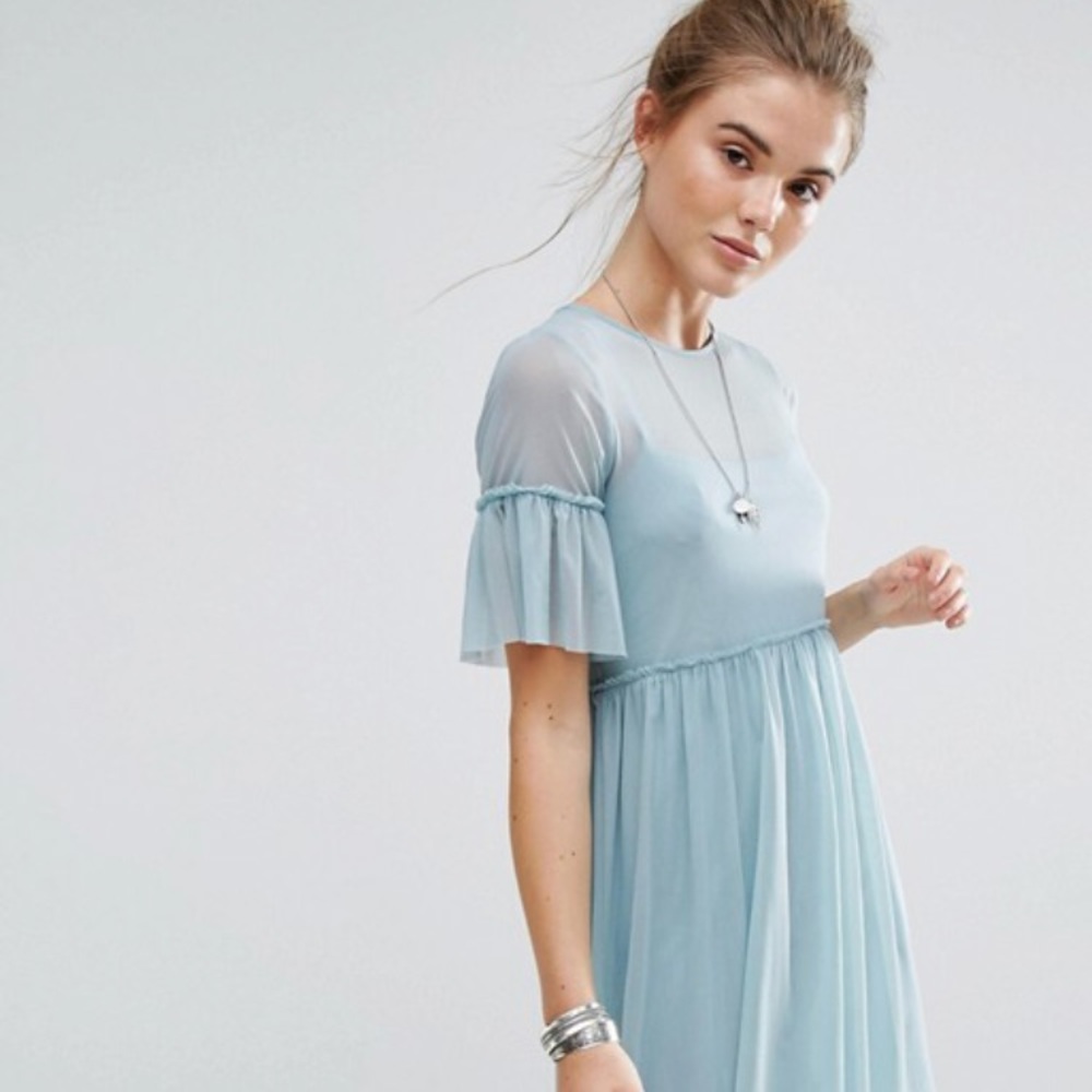 ASOS Frill Sleeve Mini Dress